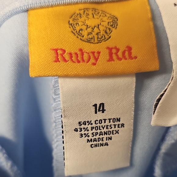 Ruby Rd. Soft Blue Women's Pants Size 14 - Picture 2 of 15